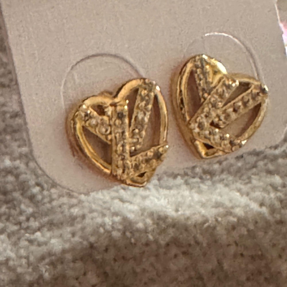 Gold Heart Earrings